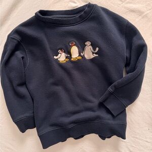 Uniqlo x Pingu toddler navy sweatshirt 3-4 yrs